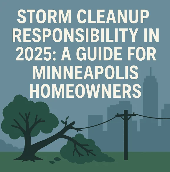 Minneapolis storm cleanup responsibilities for homeowners after severe weather events.